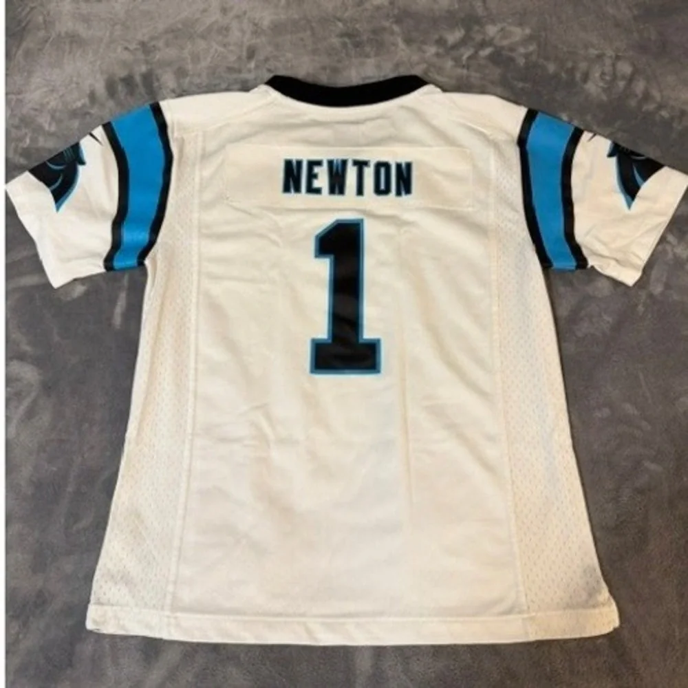 Nike Carolina Panthers Cam Newton 1 NFL On Field Jersey White Youth Large 14-16